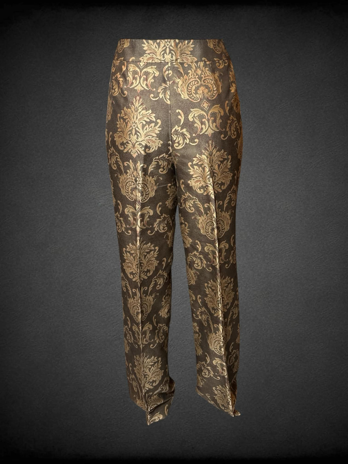 L Talbots NWT brown pants with ornamental botanical design