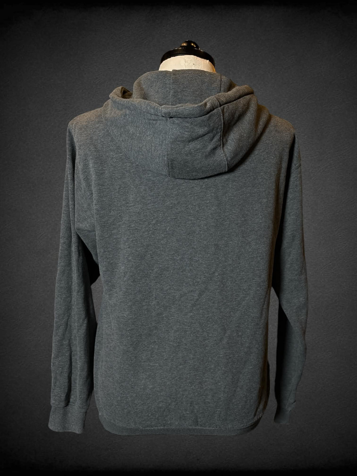 1X Mother Duck grey zip-up hoodie with zipper pockets on front
