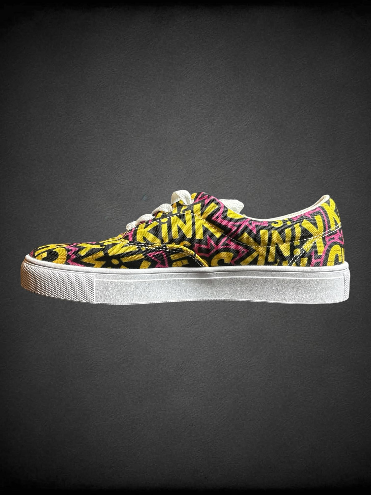 US Size 7 black vans style with “My Kink is Chaos” print