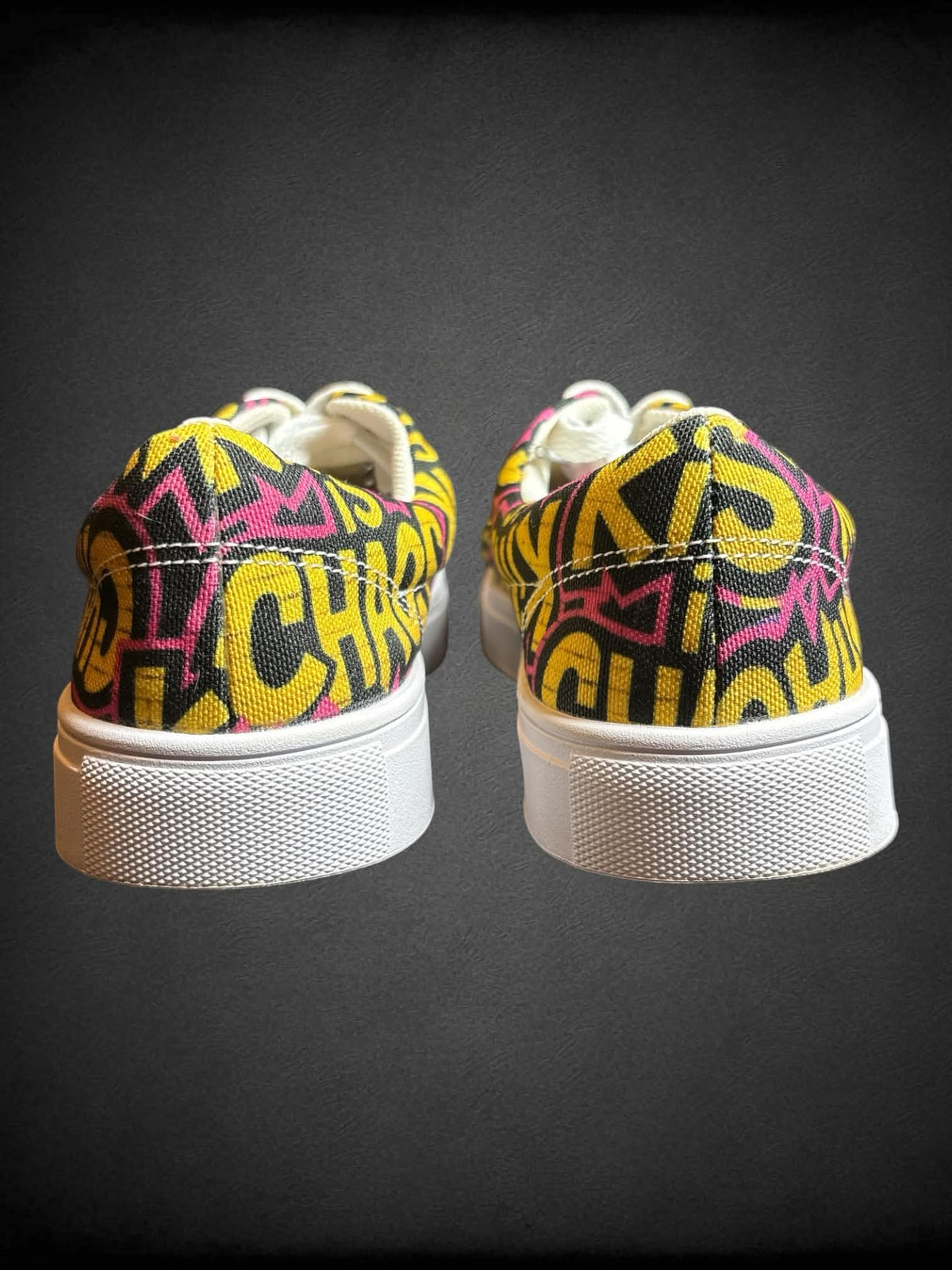 US Size 7 black vans style with “My Kink is Chaos” print