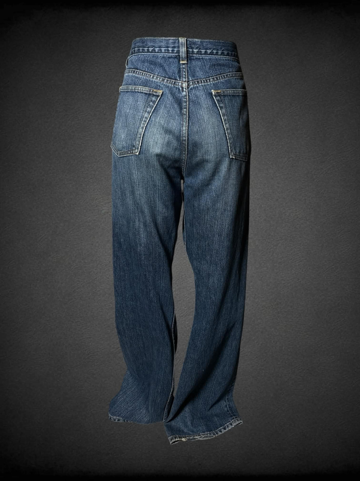 L Banana Republic blue high/waisted wide leg jeans with distressed hem