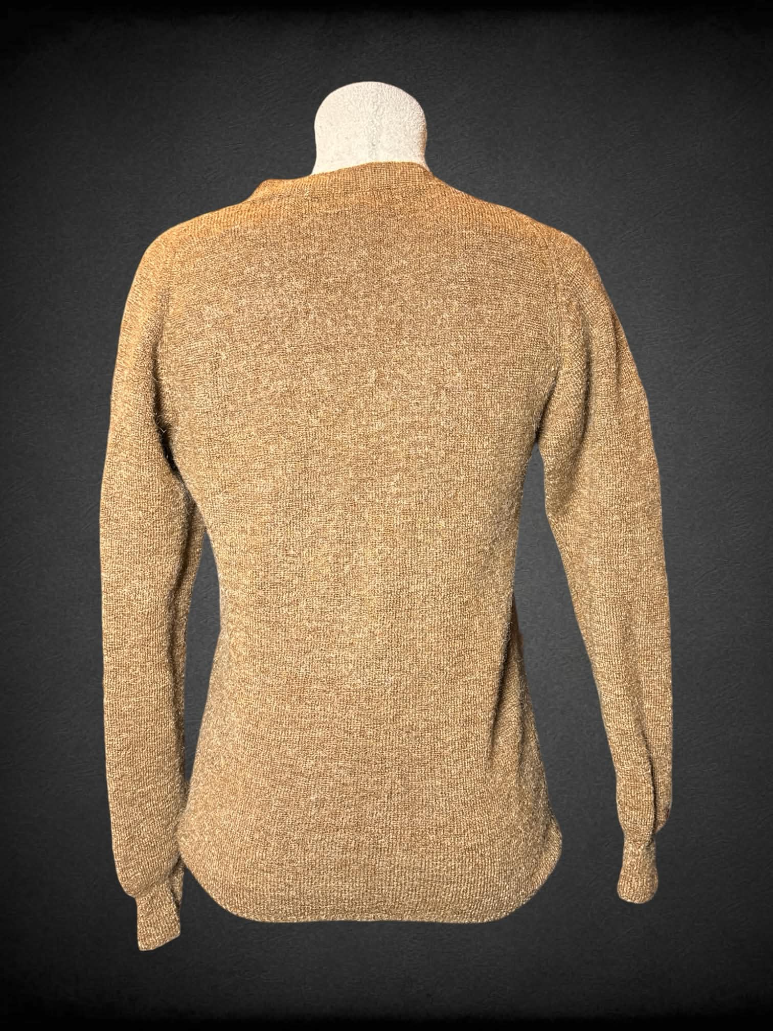 L Dove Creek Collection brown wool button-up cardigan