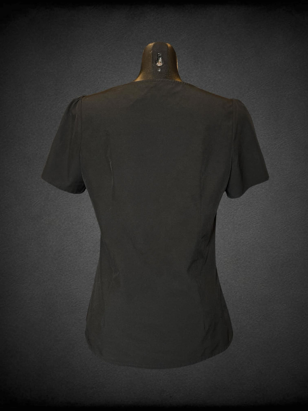 S Belle Poque black button-up blouse