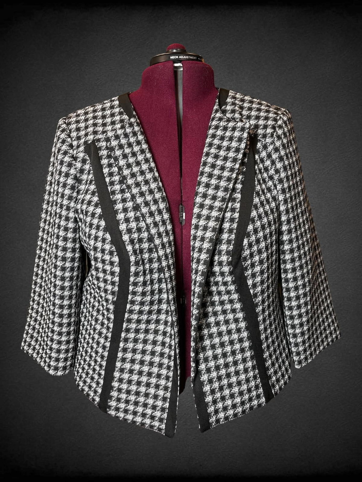 2X Danillo black & white textured blazer
