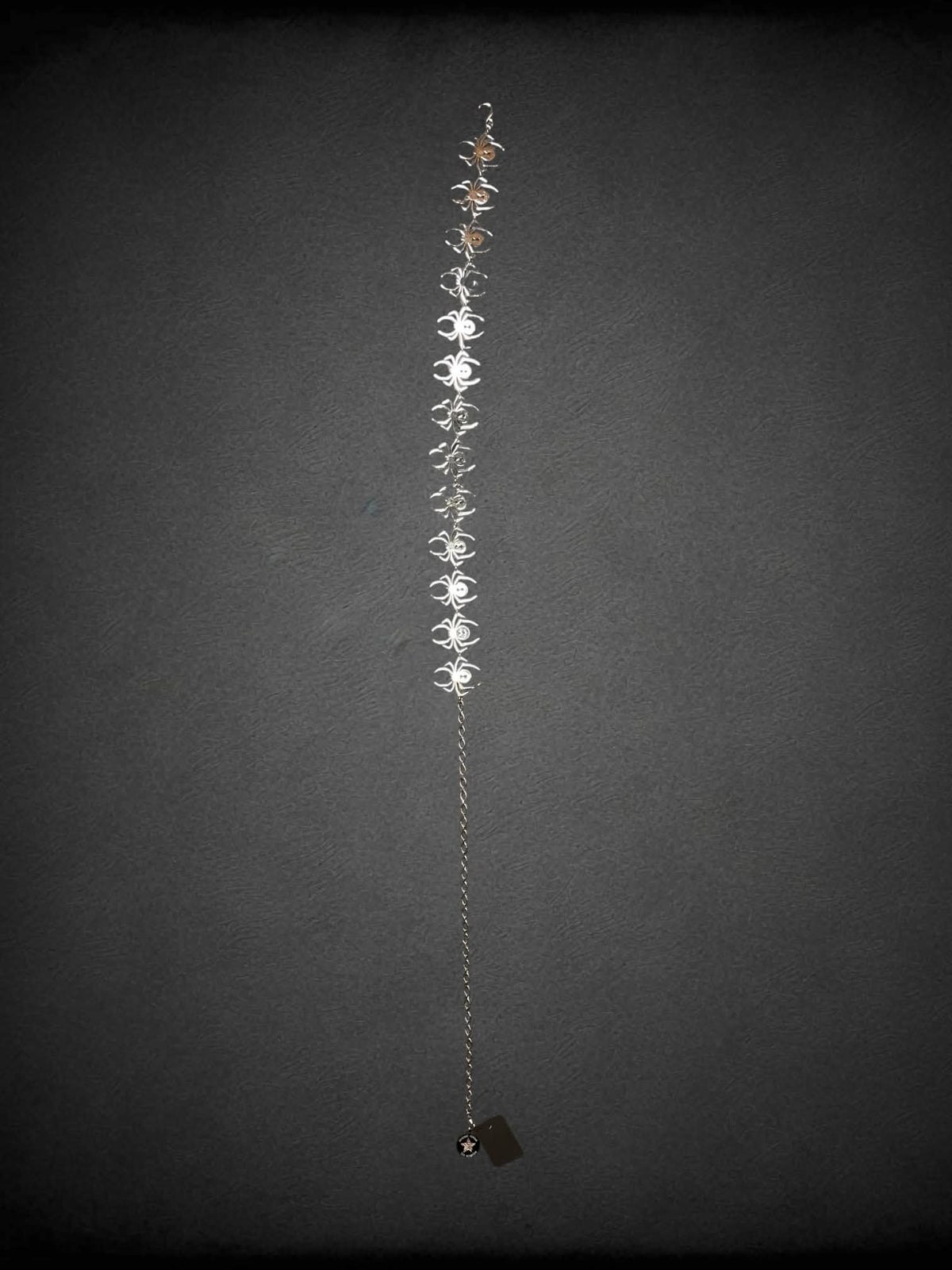 Tunnel Vision 42 inch silver spider chain belt