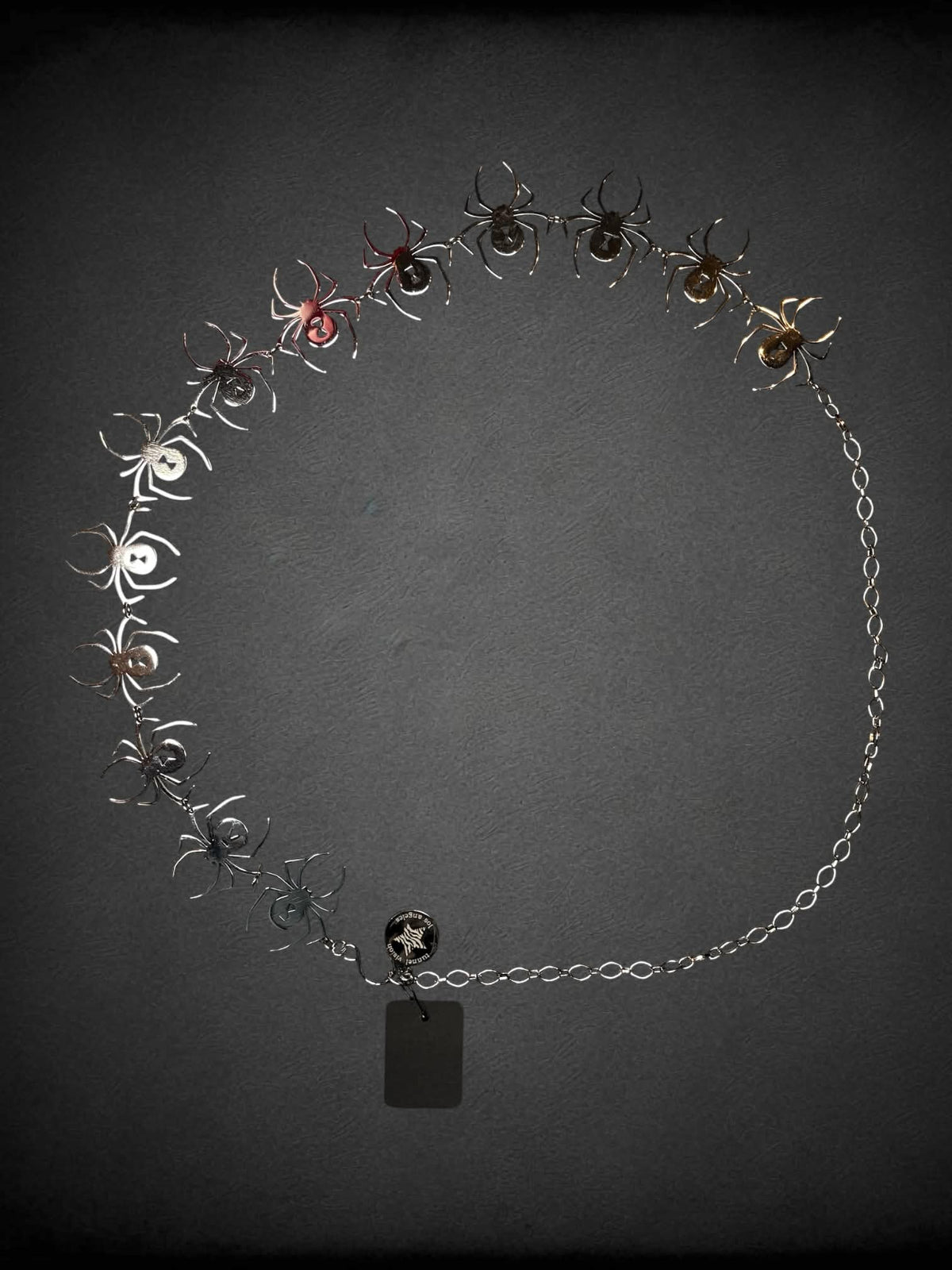 Tunnel Vision 42 inch silver spider chain belt
