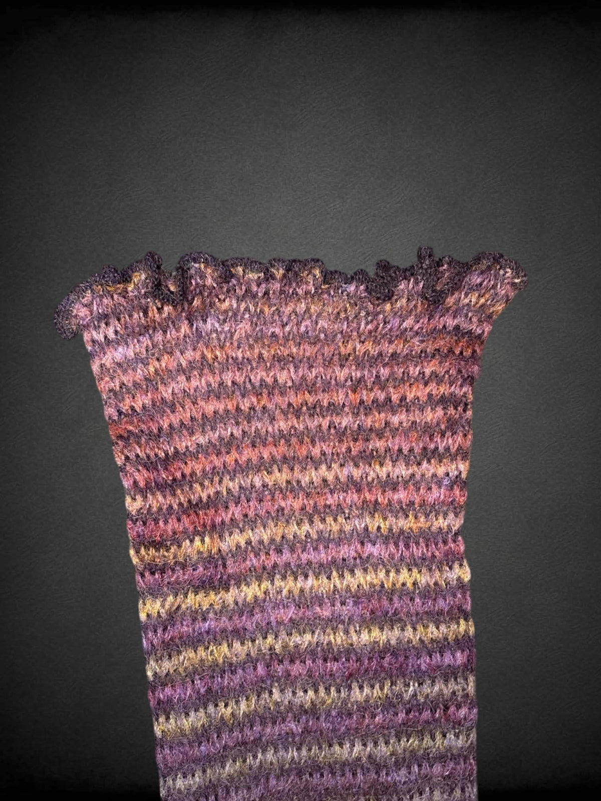 Cappellificio Fiorentino 10 x 78 inch purple knit scarf
