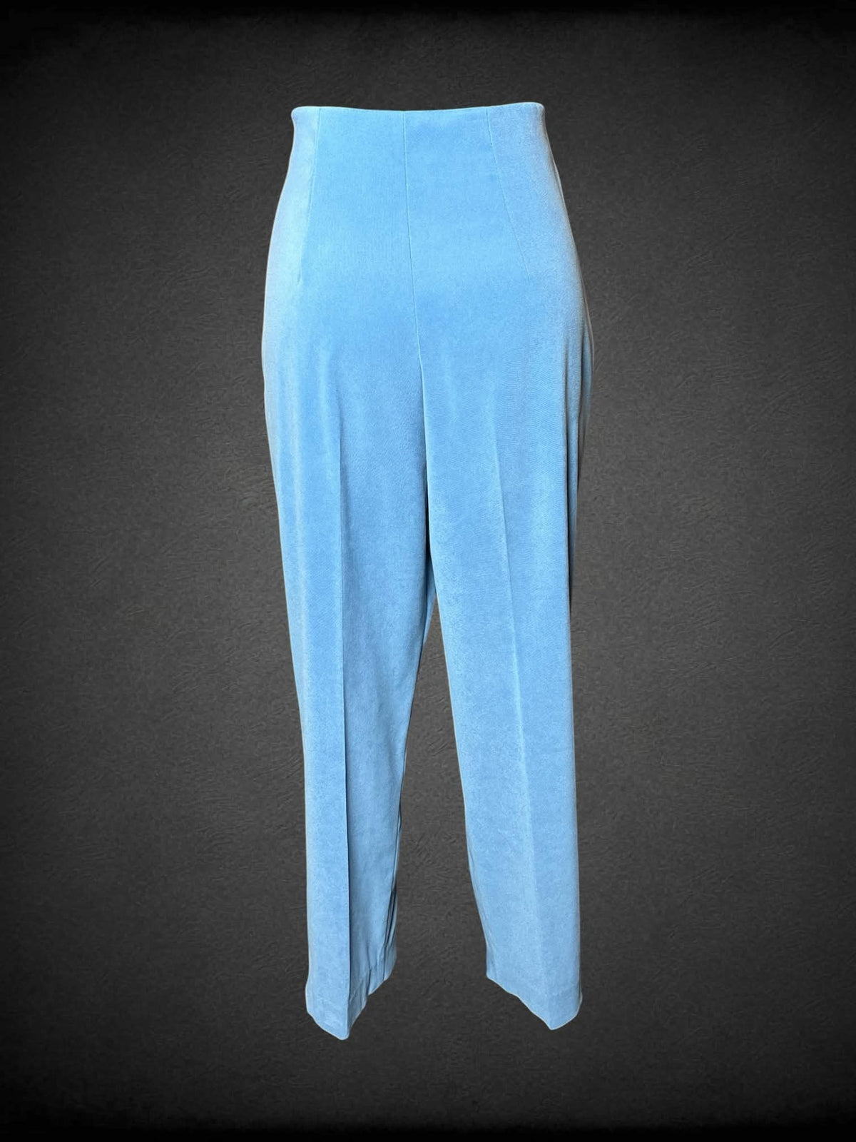M Briggs vintage light blue high-waisted pants with stretch waist, and zipper on side