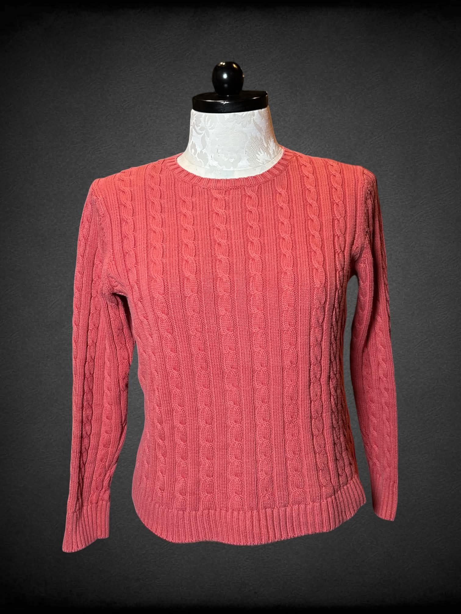 0X L.L. Bean salmon pink knit sweater