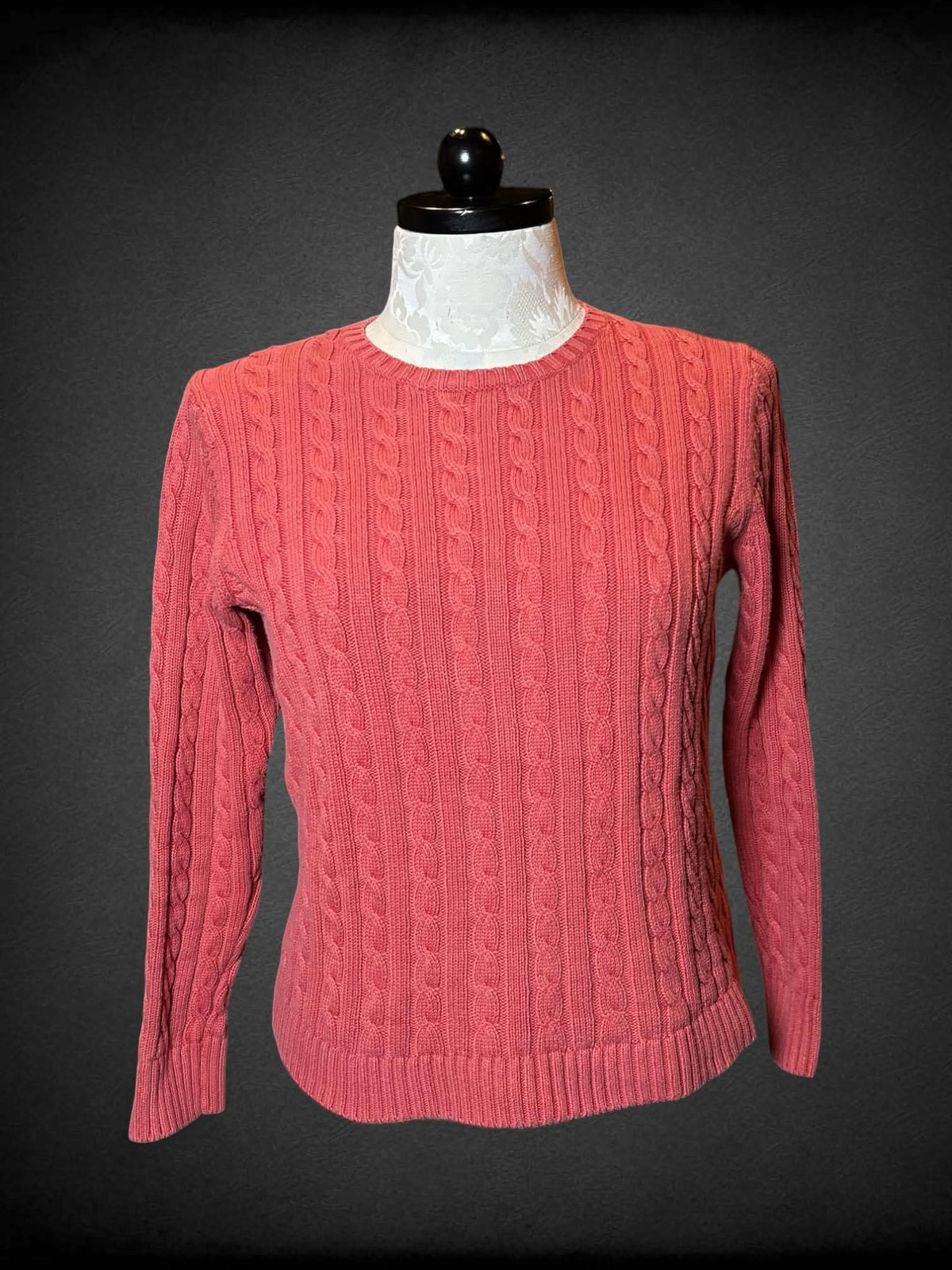 0X L.L. Bean salmon pink knit sweater