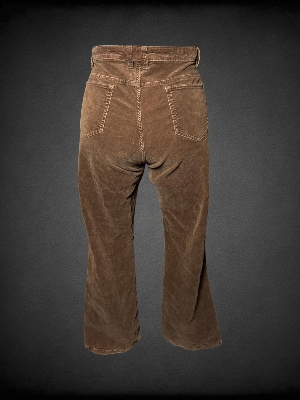 1X Riders brown low-rise bootcut corduroy pants