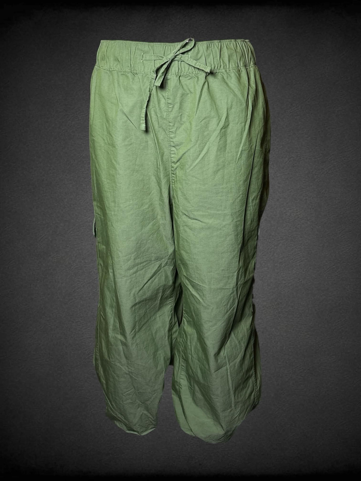 4X Lane Bryant green windbreaker pants with stretch waist, and side pockets