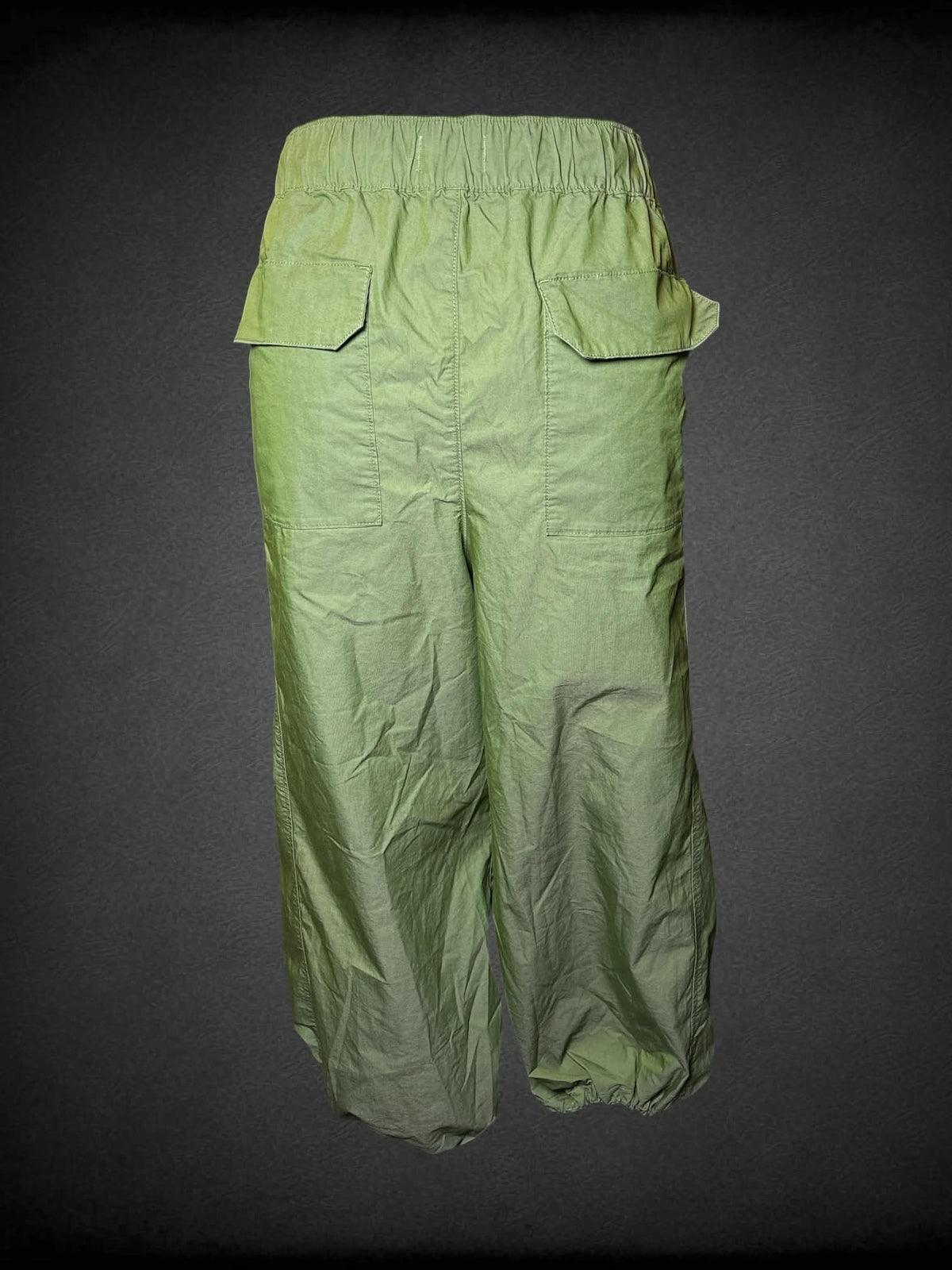 4X Lane Bryant green windbreaker pants with stretch waist, and side pockets