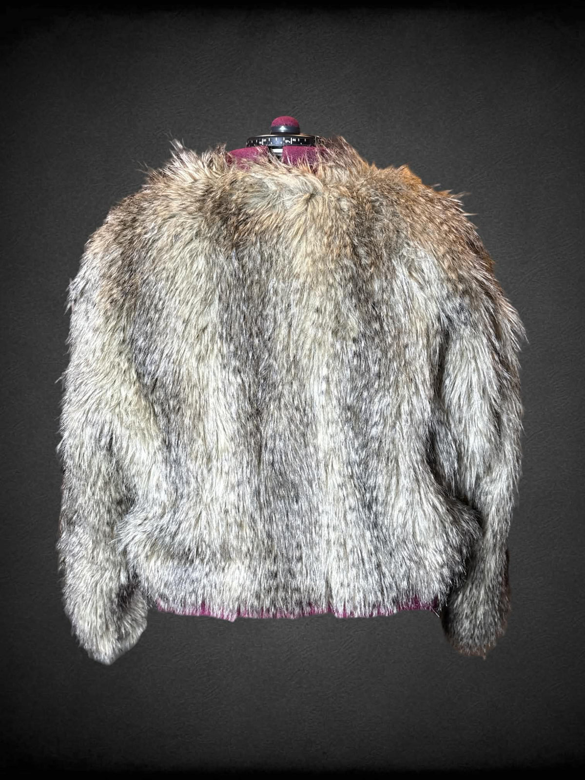 2X Free People brown faux fur coat with clasps on front