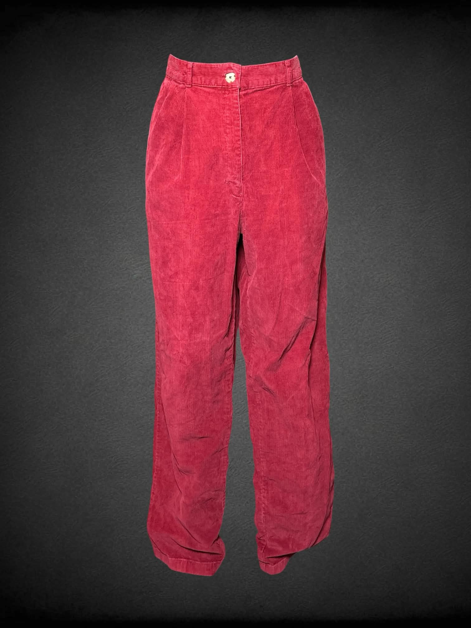 M L.L. Bean red high-waisted corduroy pants