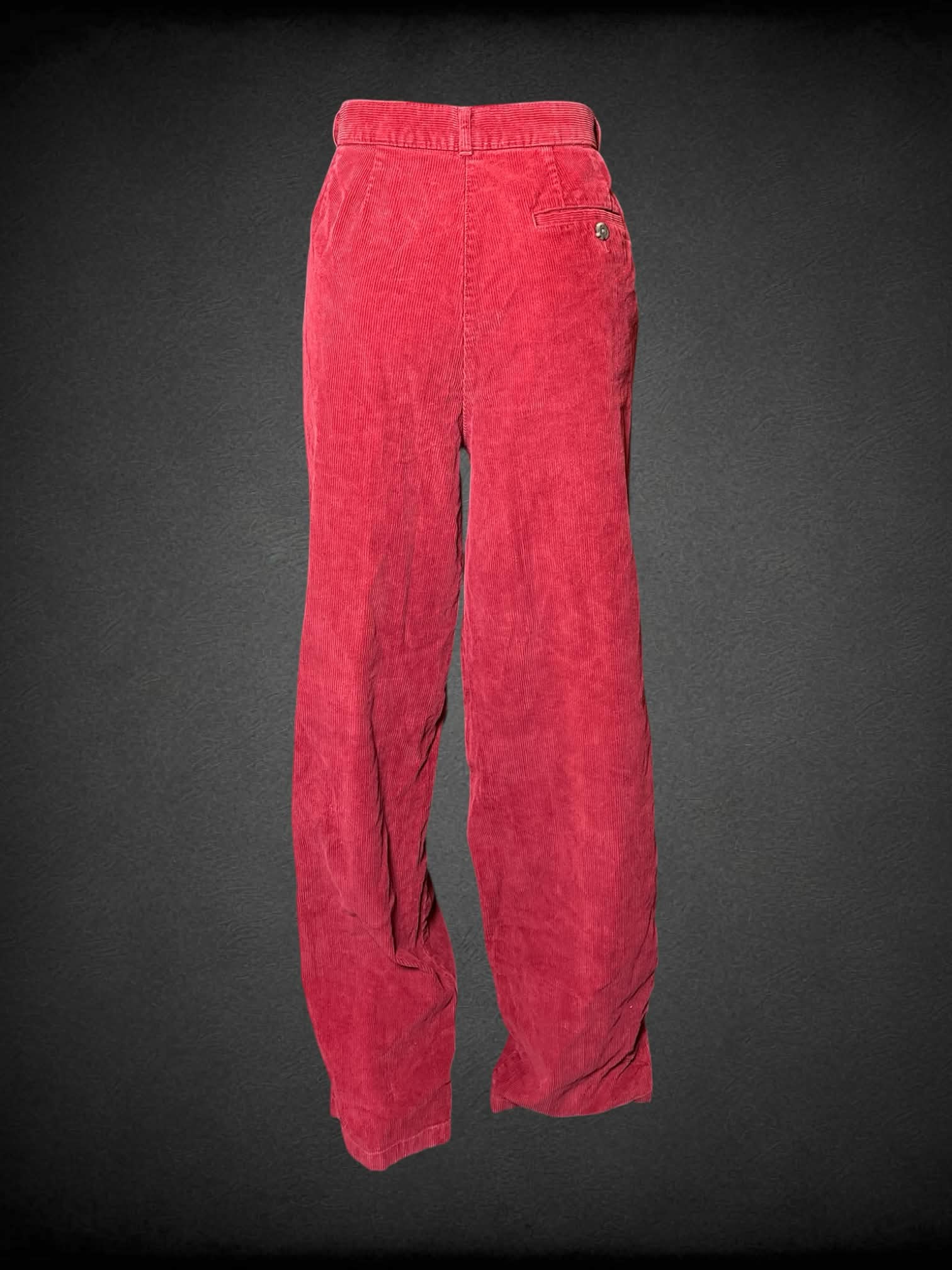 M L.L. Bean red high-waisted corduroy pants