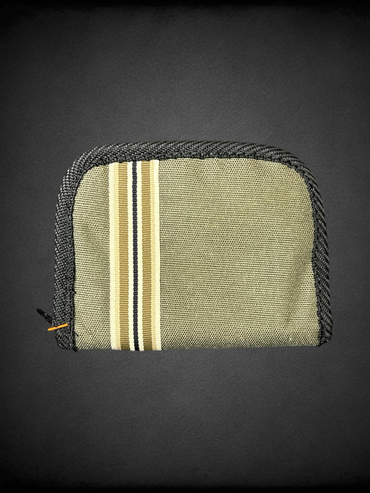 Whatever green zip-up wallet with striped design