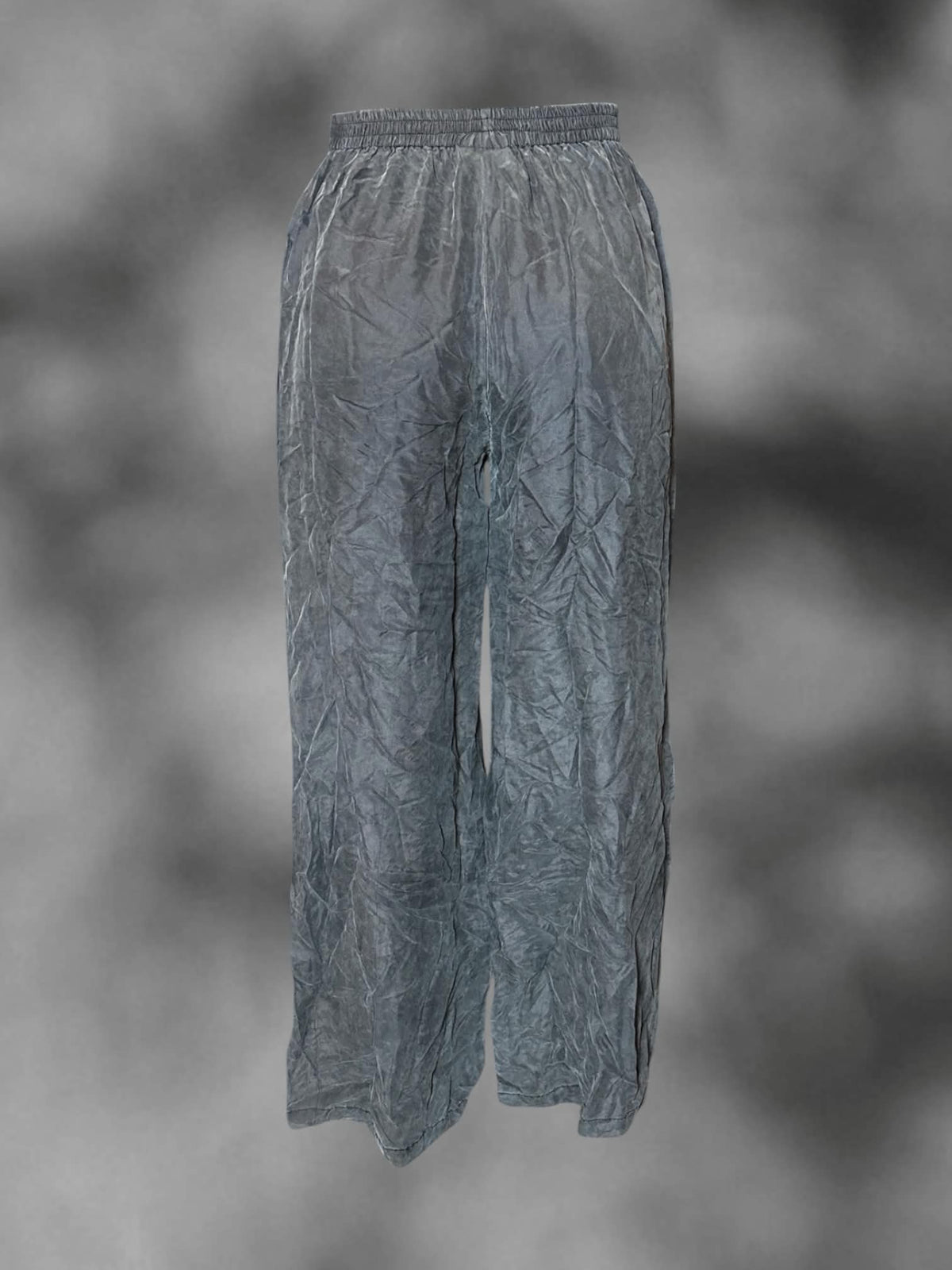 XS Feu Follet vintage charcoal silk pants with stretch waist