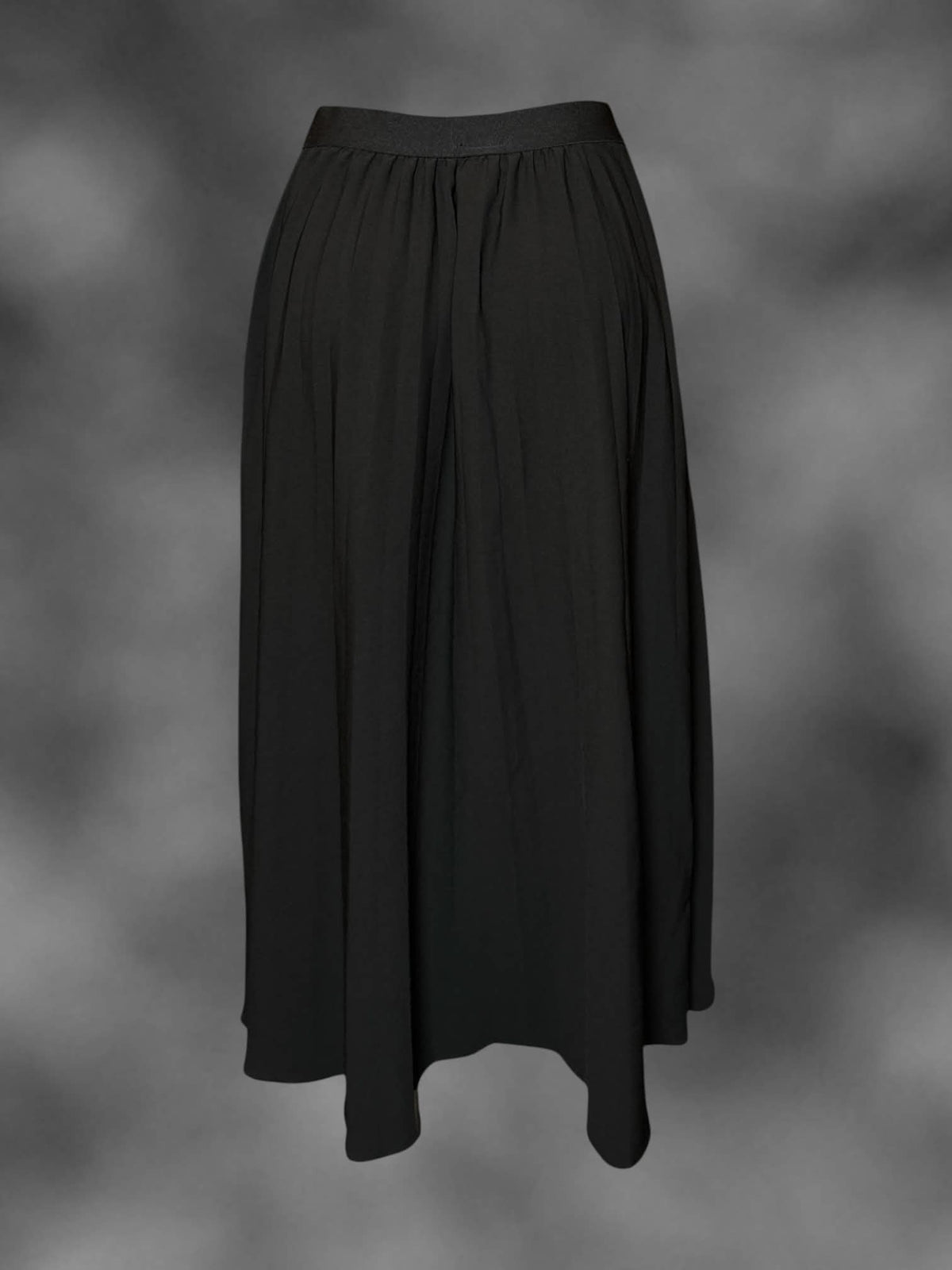S A New Day black high-waisted flowy pleated skirt with stretch waist