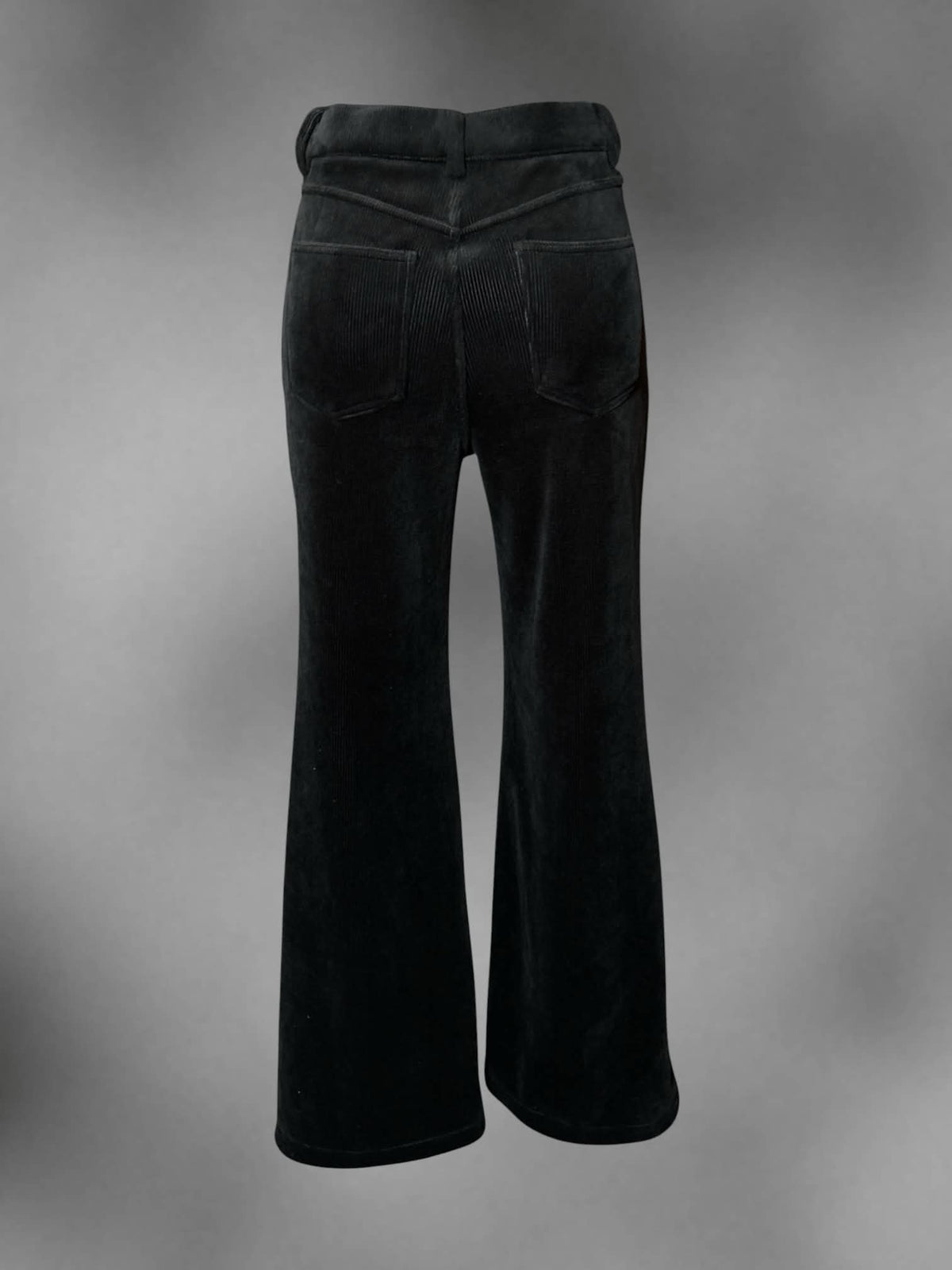 S Halara black soft corduroy high-waisted pants with stretch waist
