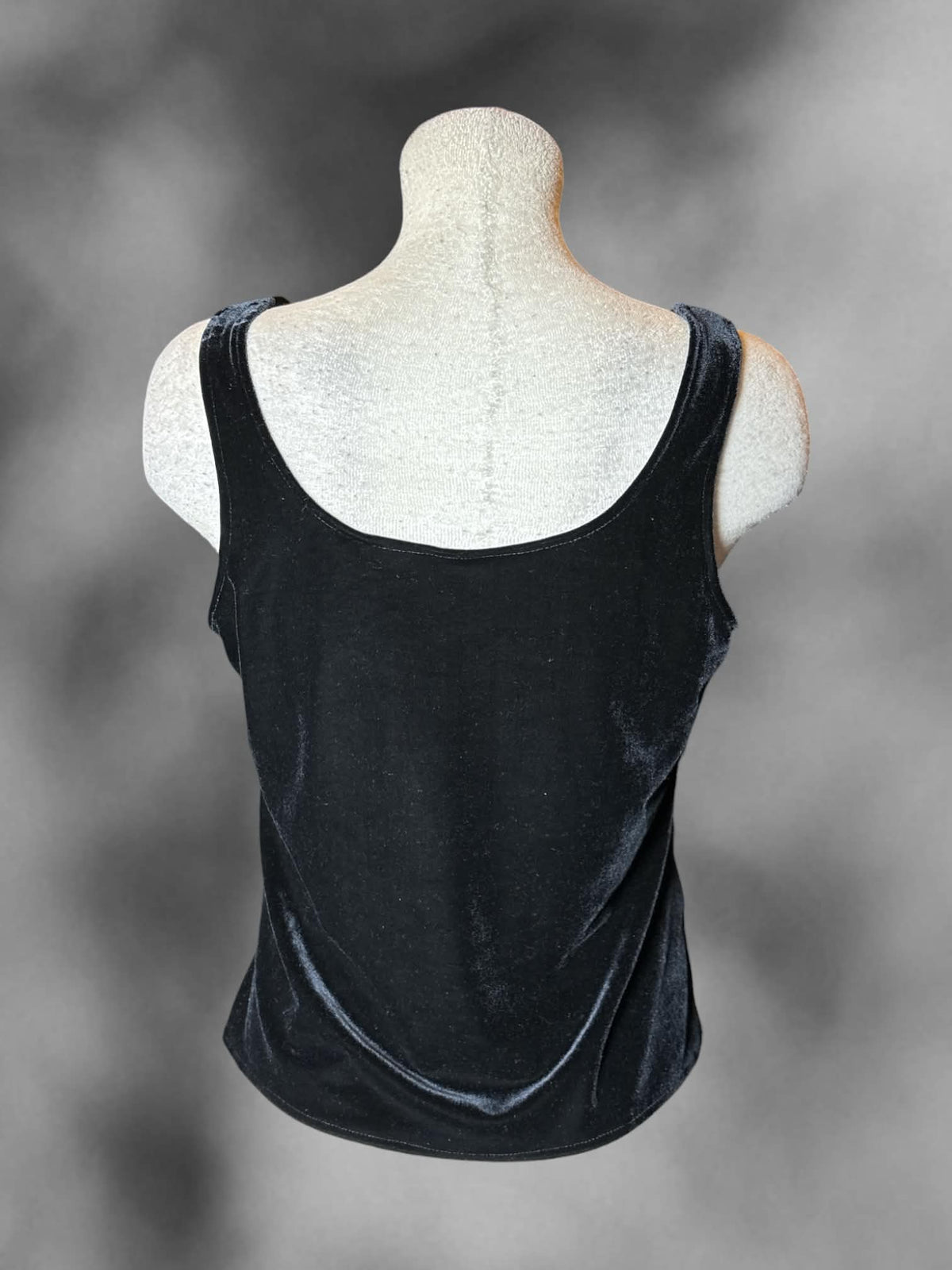 L J. R. Nites NWT vintage black velvet tank top