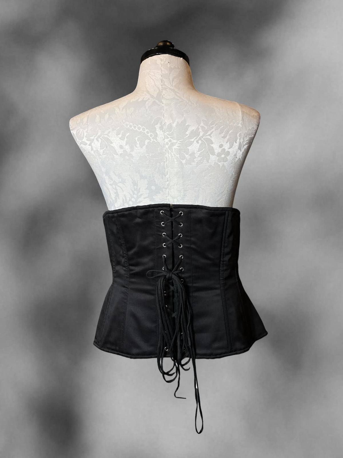 1X Orchard Corset designer black corset with clasps on front