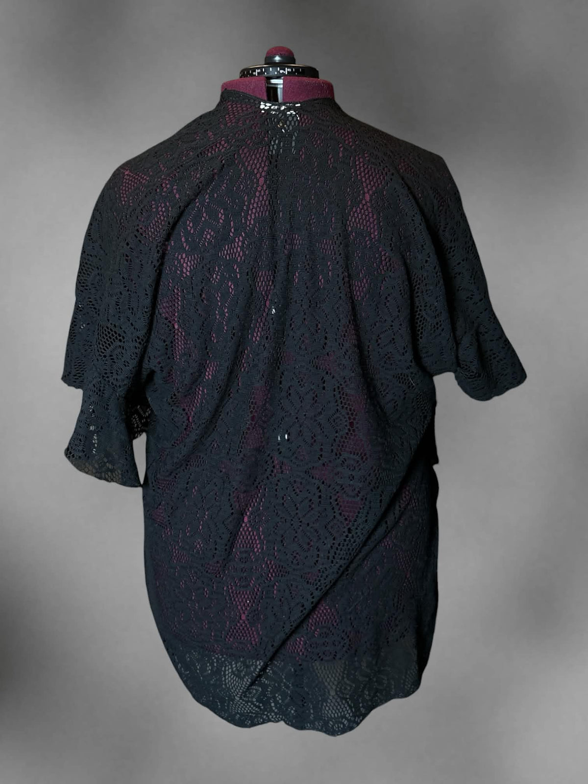 5X Mudd black sheer lace outer layer