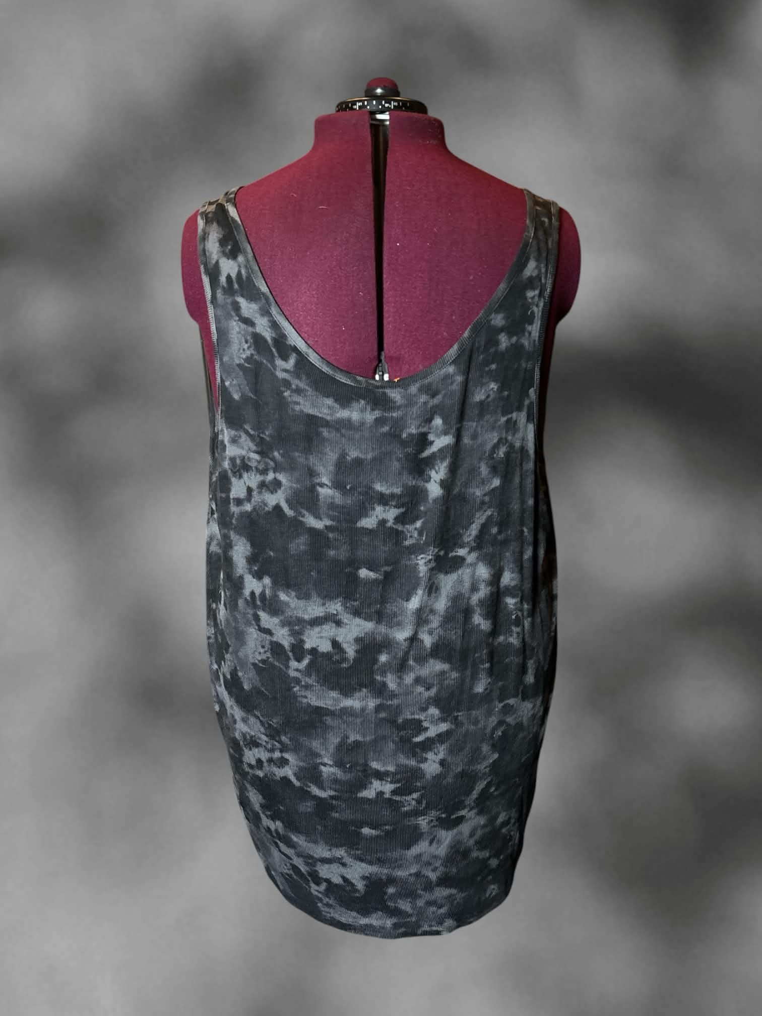 7X Terra & Sky grey tie-dye ribbed tank top