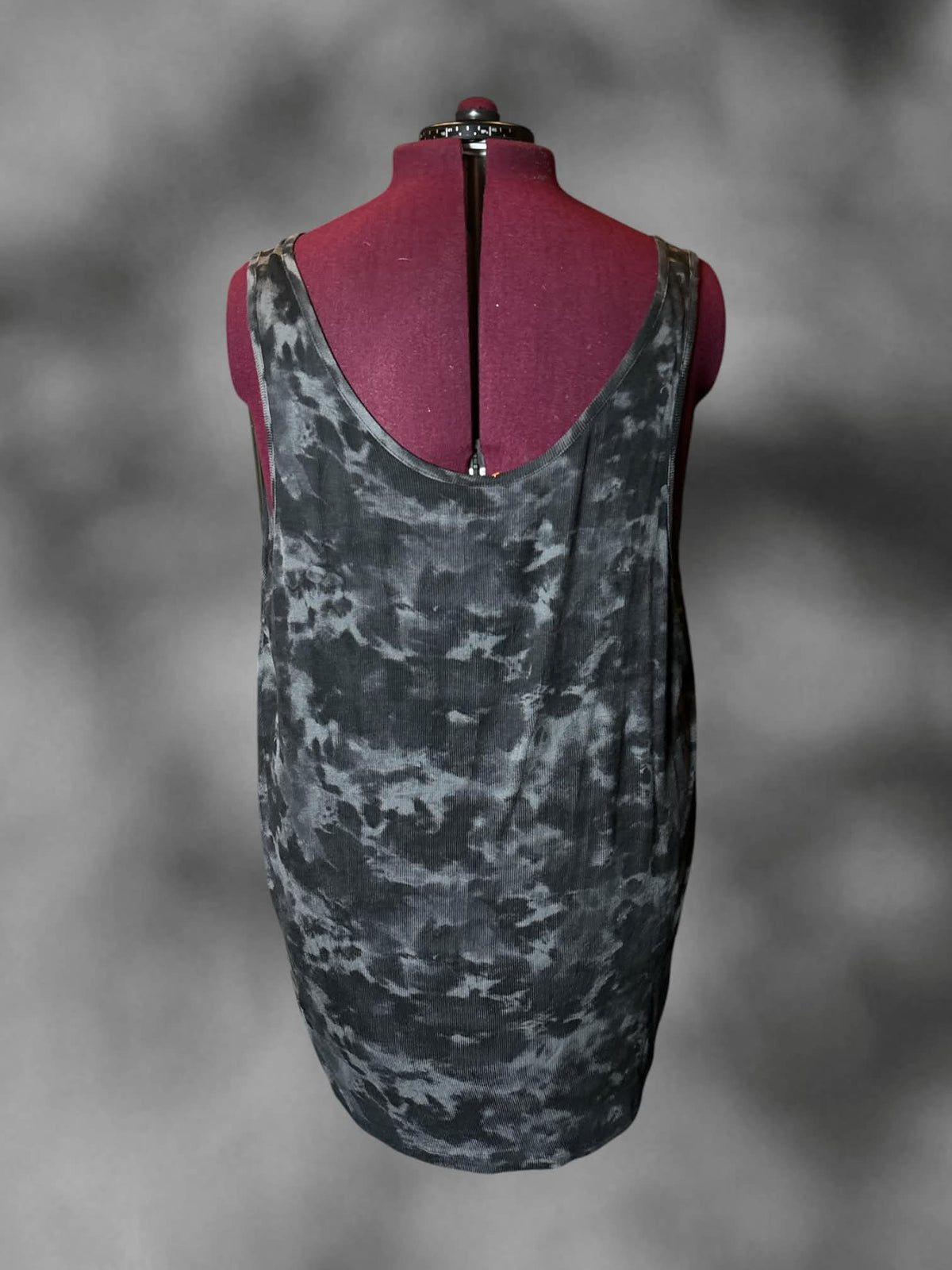 7X Terra & Sky grey tie-dye ribbed tank top