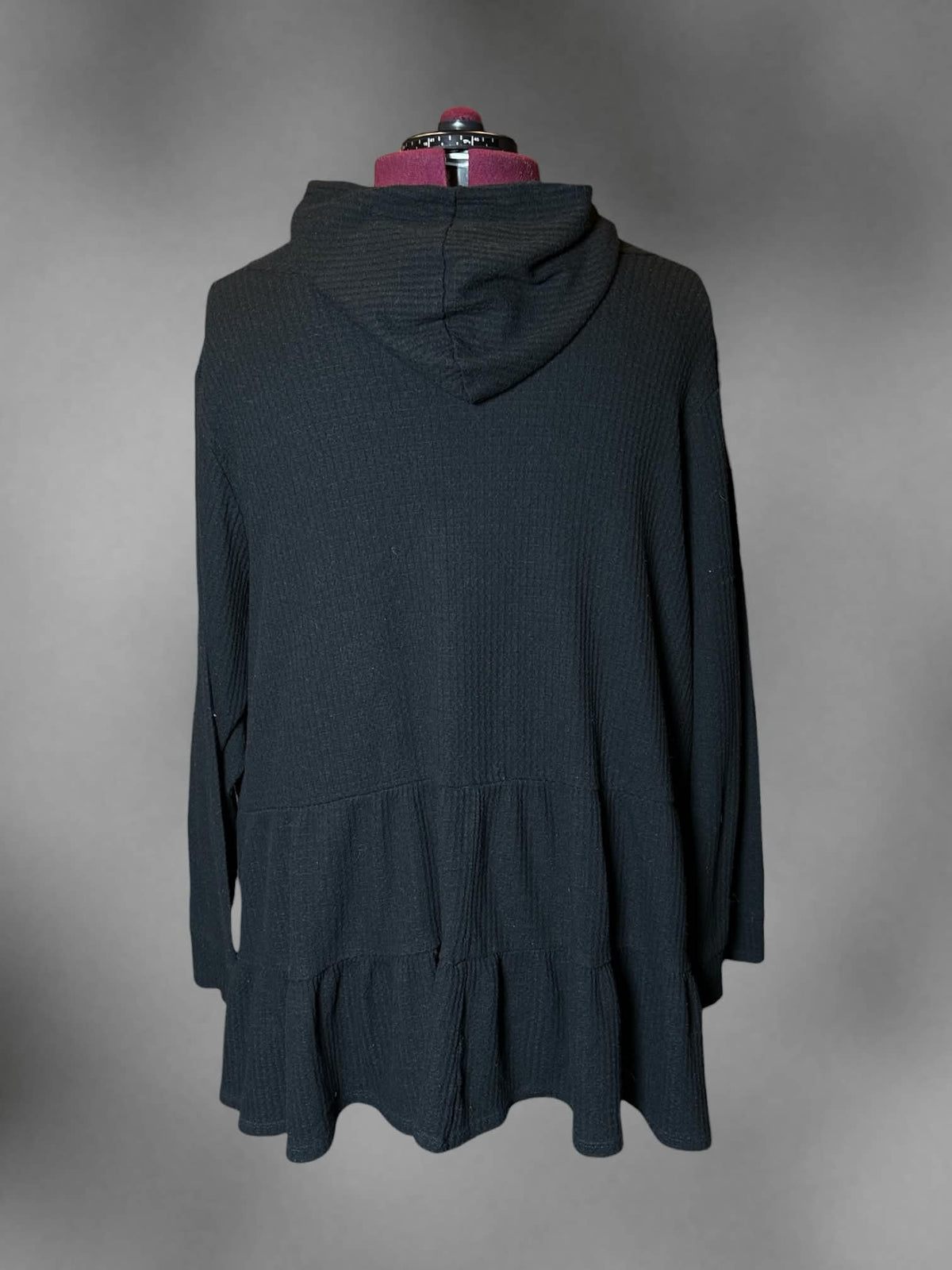 7X Lane Bryant black knit hooded sweater