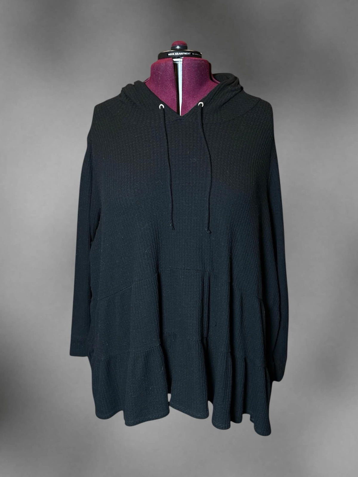 7X Lane Bryant black knit hooded sweater
