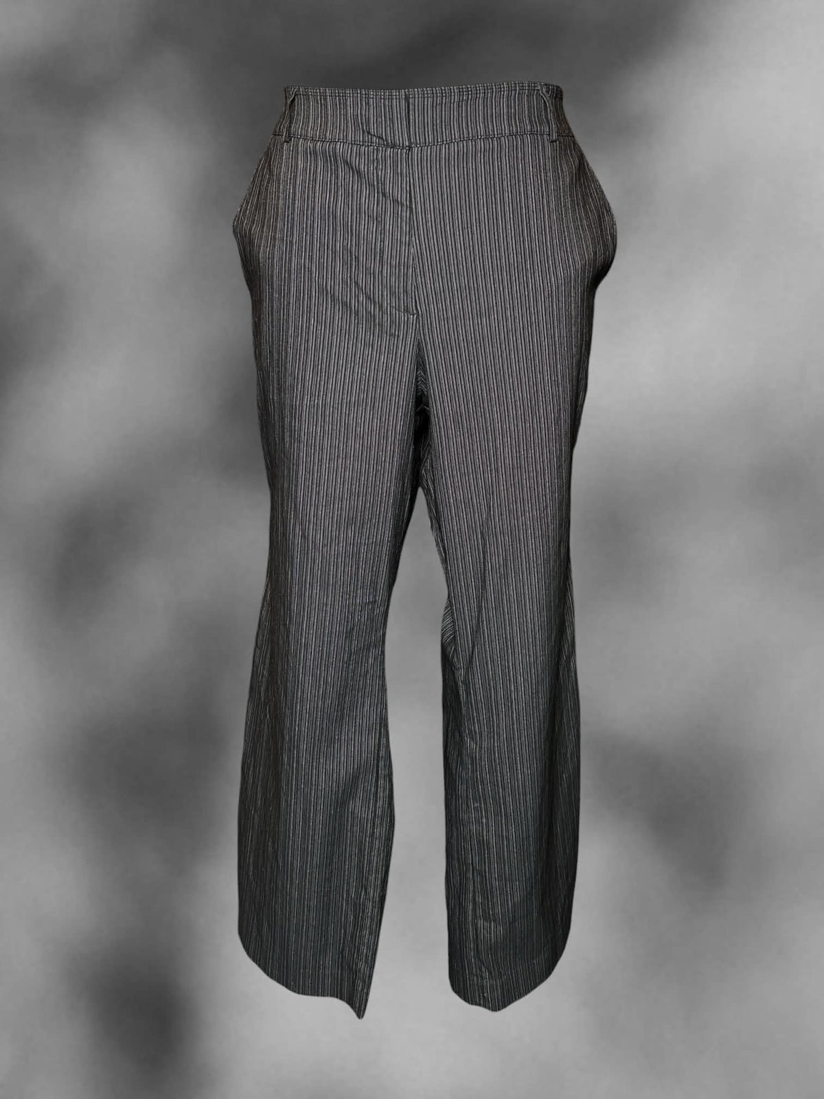 3X Lane Bryant grey formal pants with striped pattern, and stretch waist