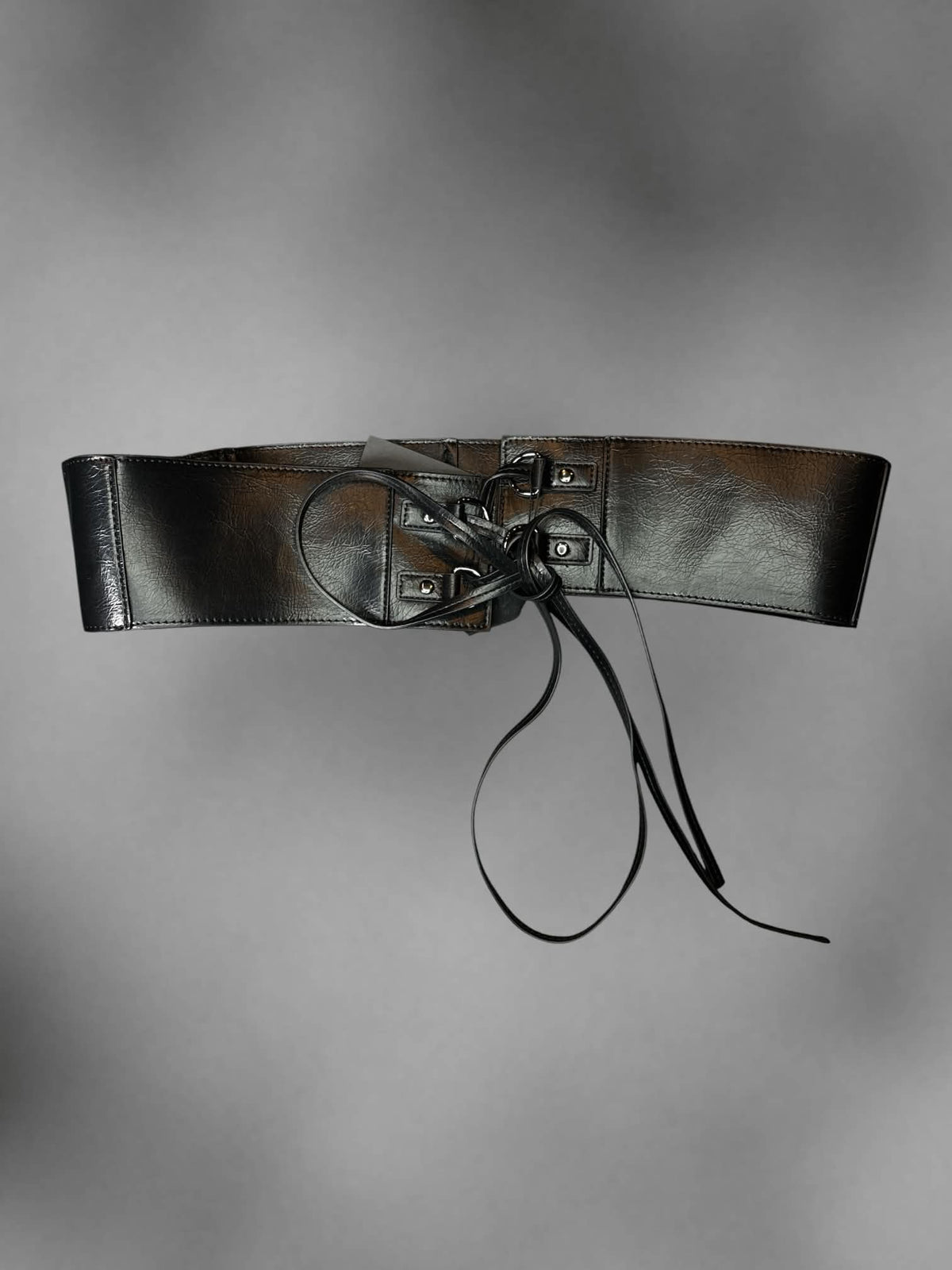 X Killstar NWT black faux leather woodland pine belt