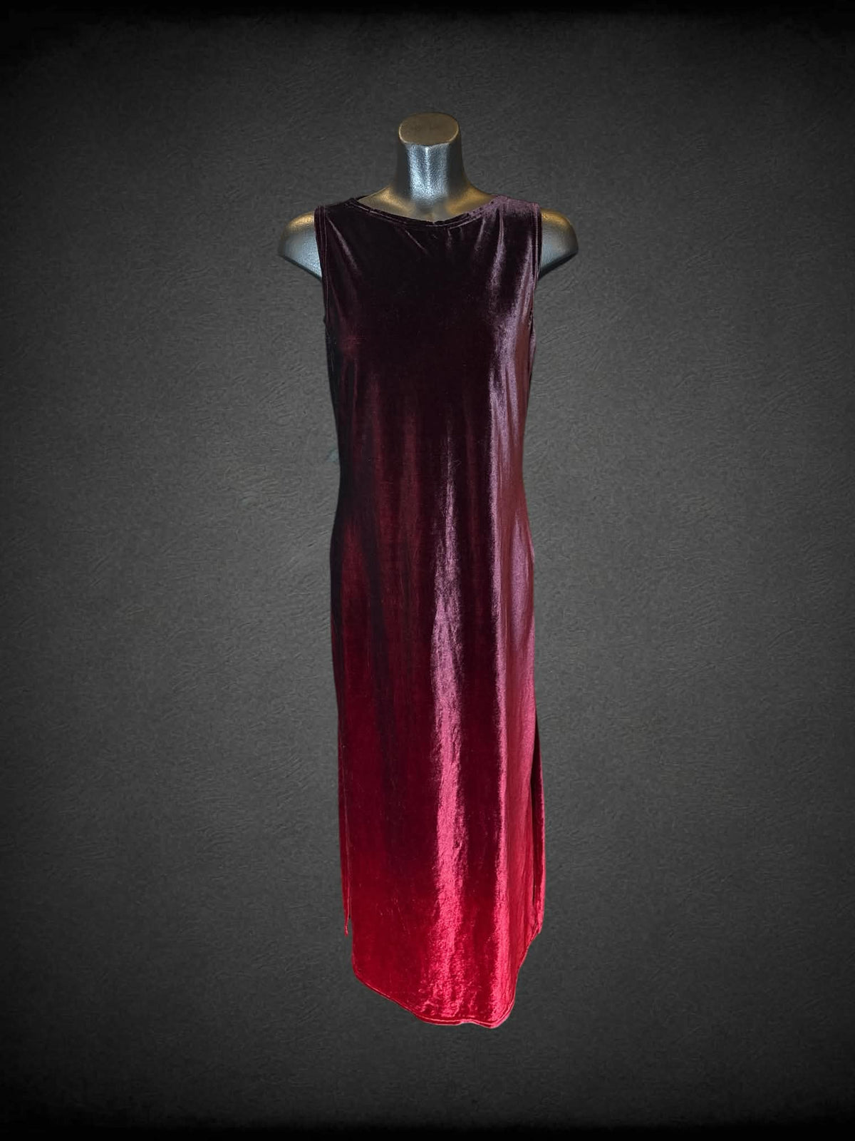 M Kathie Lee vintage red velvet dress with gradient design