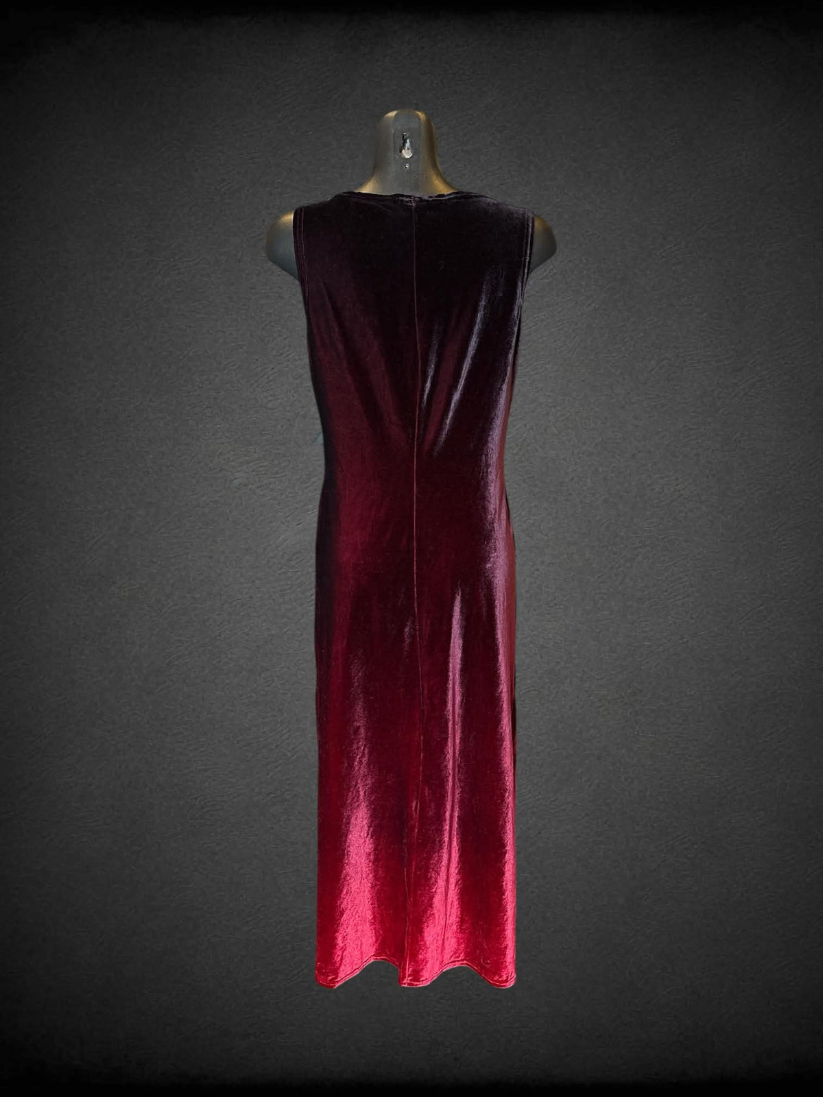 M Kathie Lee vintage red velvet dress with gradient design