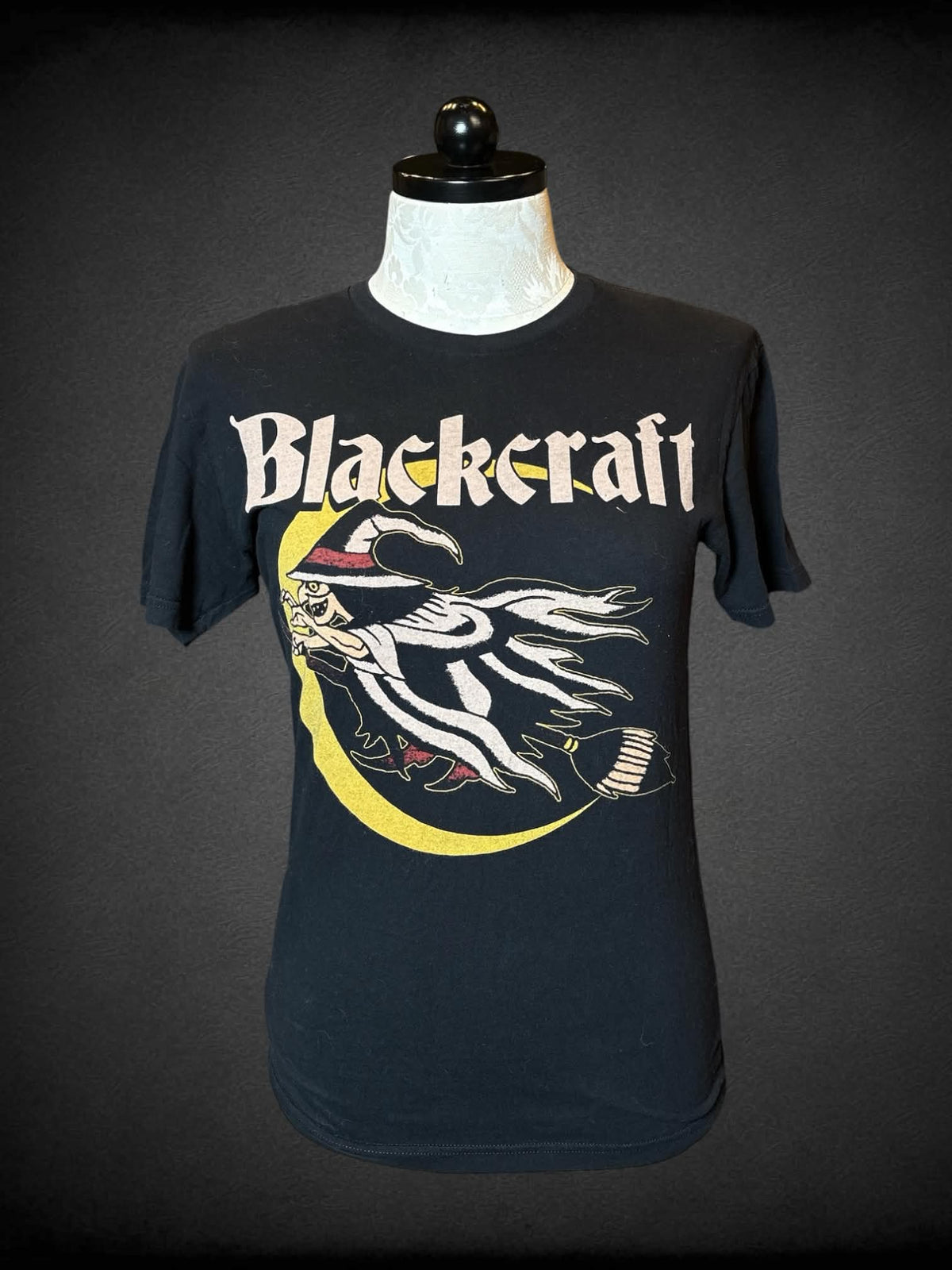 0X Black Craft black t shirt with witch & moon graphic on front