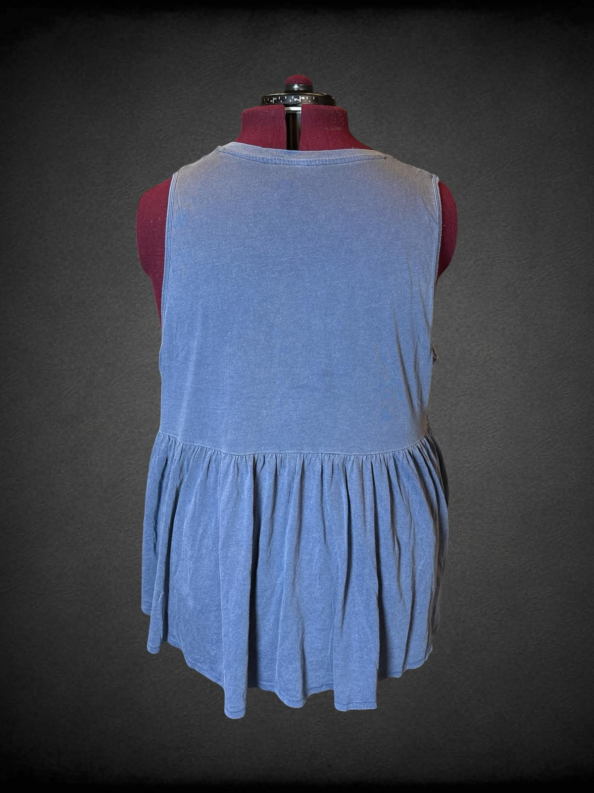 3X DKNY powder blue flowy v neck top