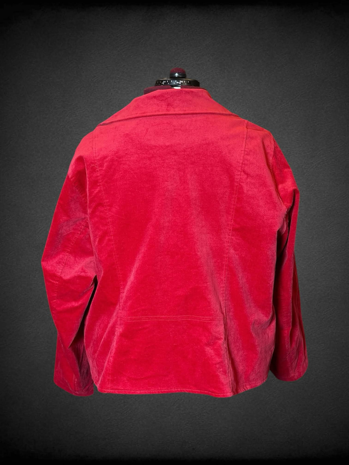 3X Torrid red jacket with asymmetrical zipper on front, and pockets