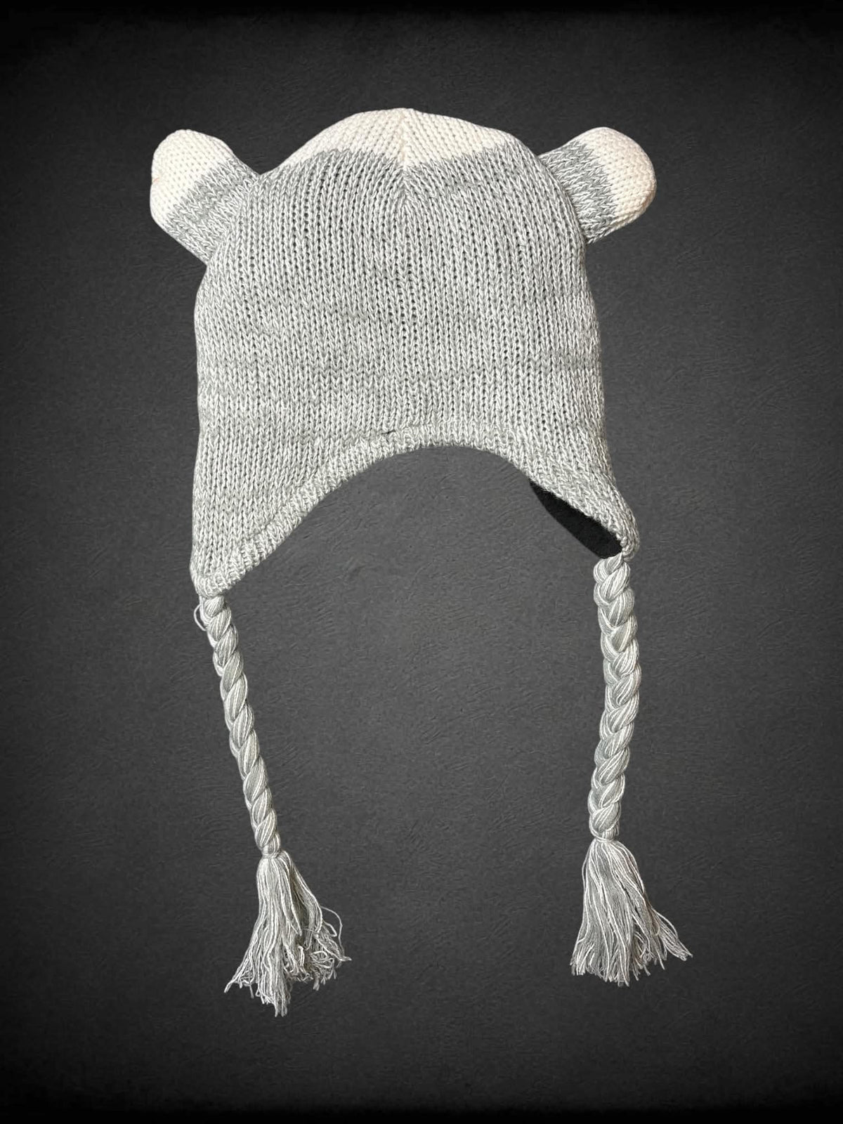 Grey sock monkey hat