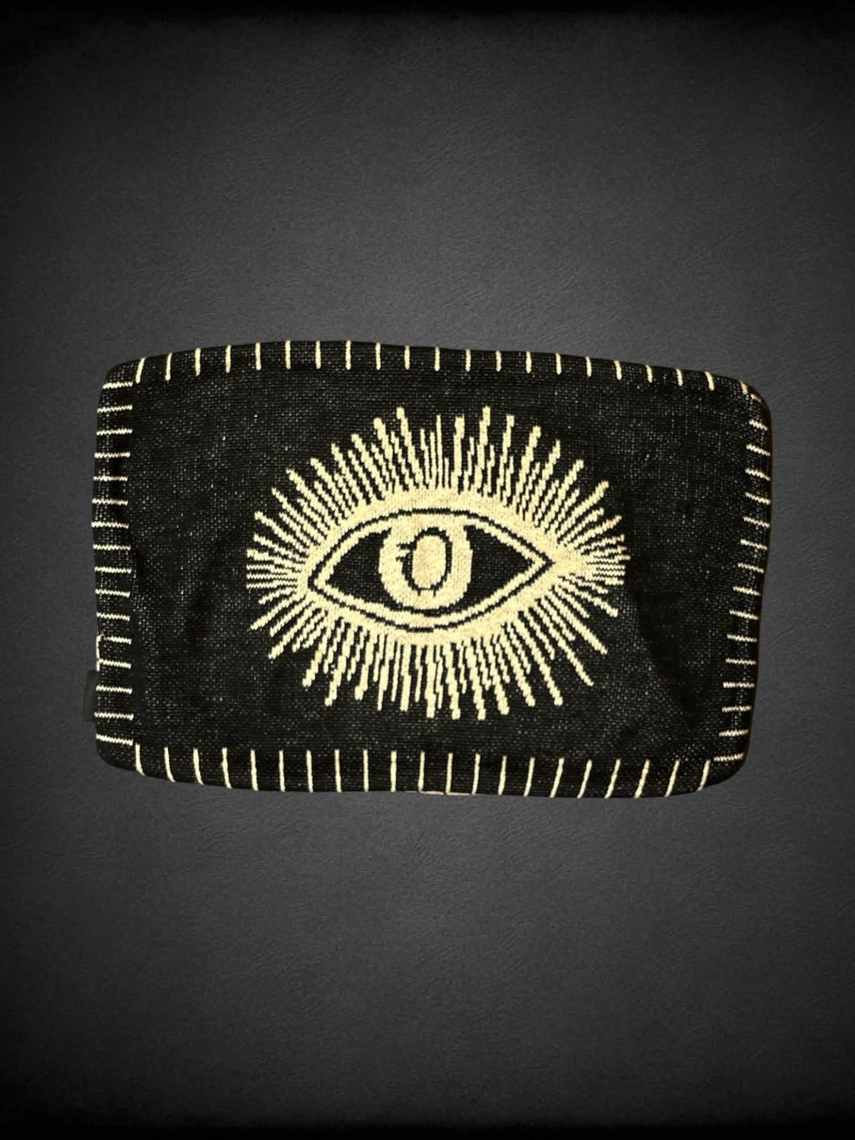 14 x 22 inch Well Dressed Home black & white pillowcase with eye design on each side