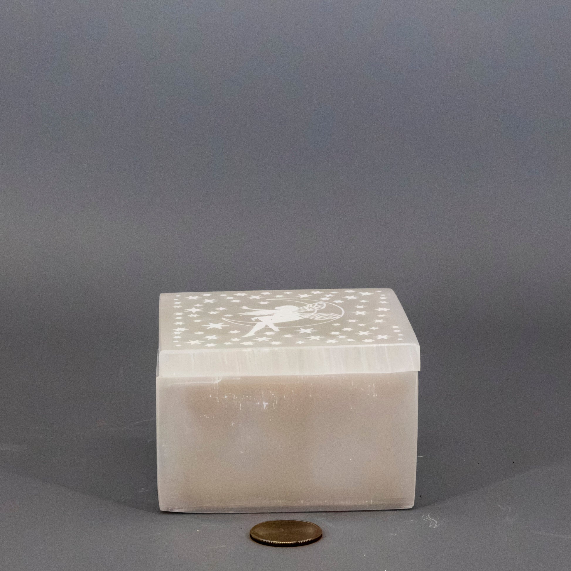 Selenite "Forest Fairy" Jewelry Box