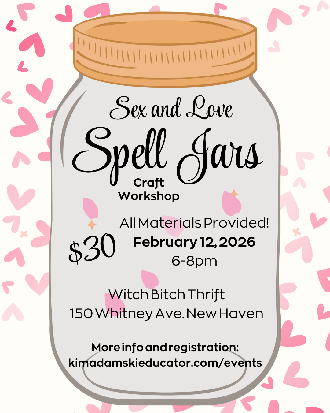 2/12 Sex & Love Spell Jar Craft Workshop