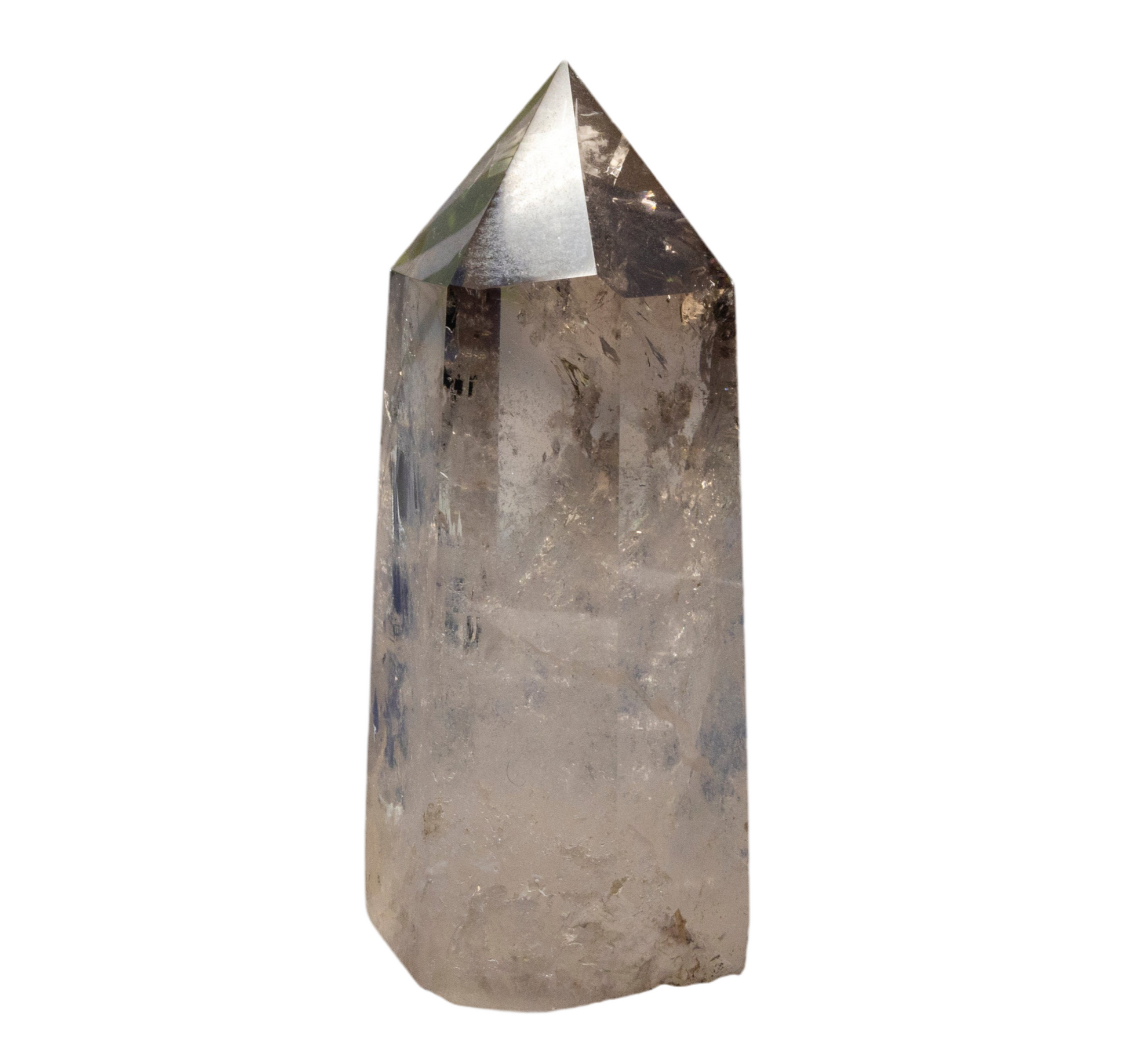 Smoky Quartz Self Healed Tower with Phantoms and Rainbows