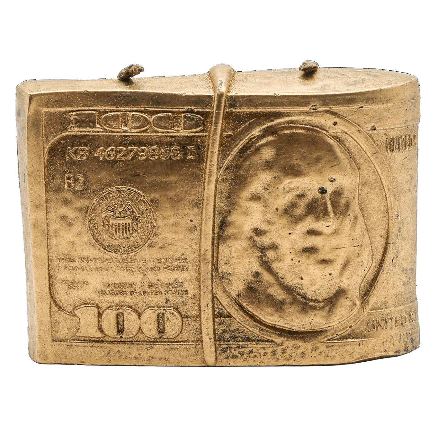 Gold $100 Dollar 2 Wick Candle