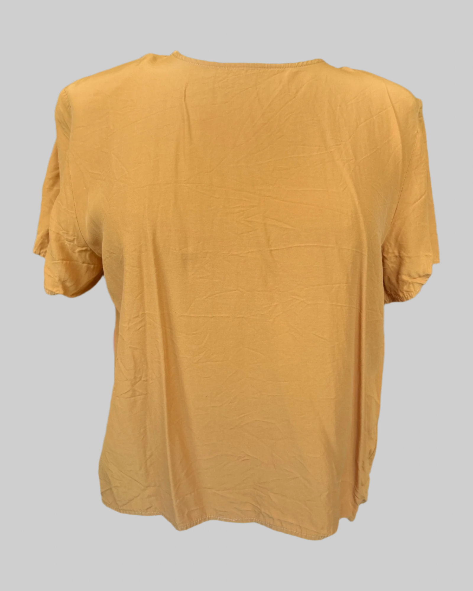 M vintage yellow t shirt with shoulder pads