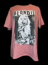 Load image into Gallery viewer, 1X Pink, black, &amp; white “Blondie” tour graphic short sleeve crew neck top
