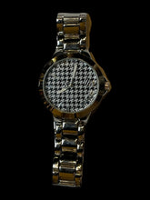 Load image into Gallery viewer, Silver-like watch w/ houndstooth face
