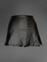 Load image into Gallery viewer, S Black pleather skort w/ o-ring zipper accent, &amp; elastic waist

