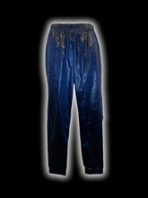 Load image into Gallery viewer, S Dark blue shiny joggers w/ elastic waist
