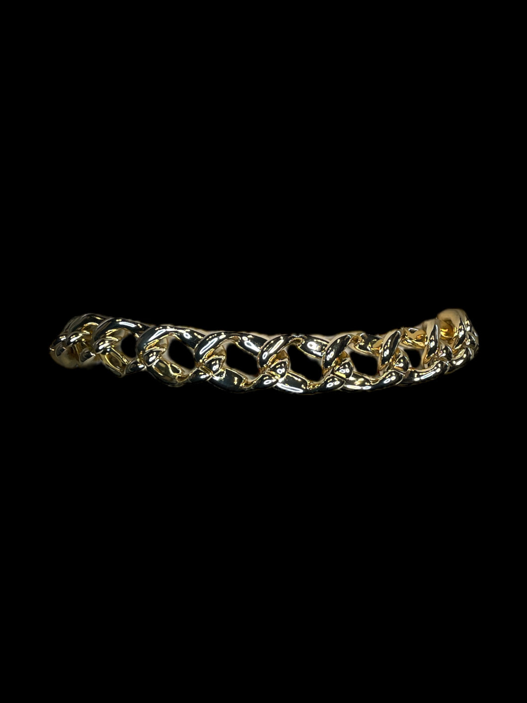 L Gold-like large chain waist belt w/ adjustable lobster clasp